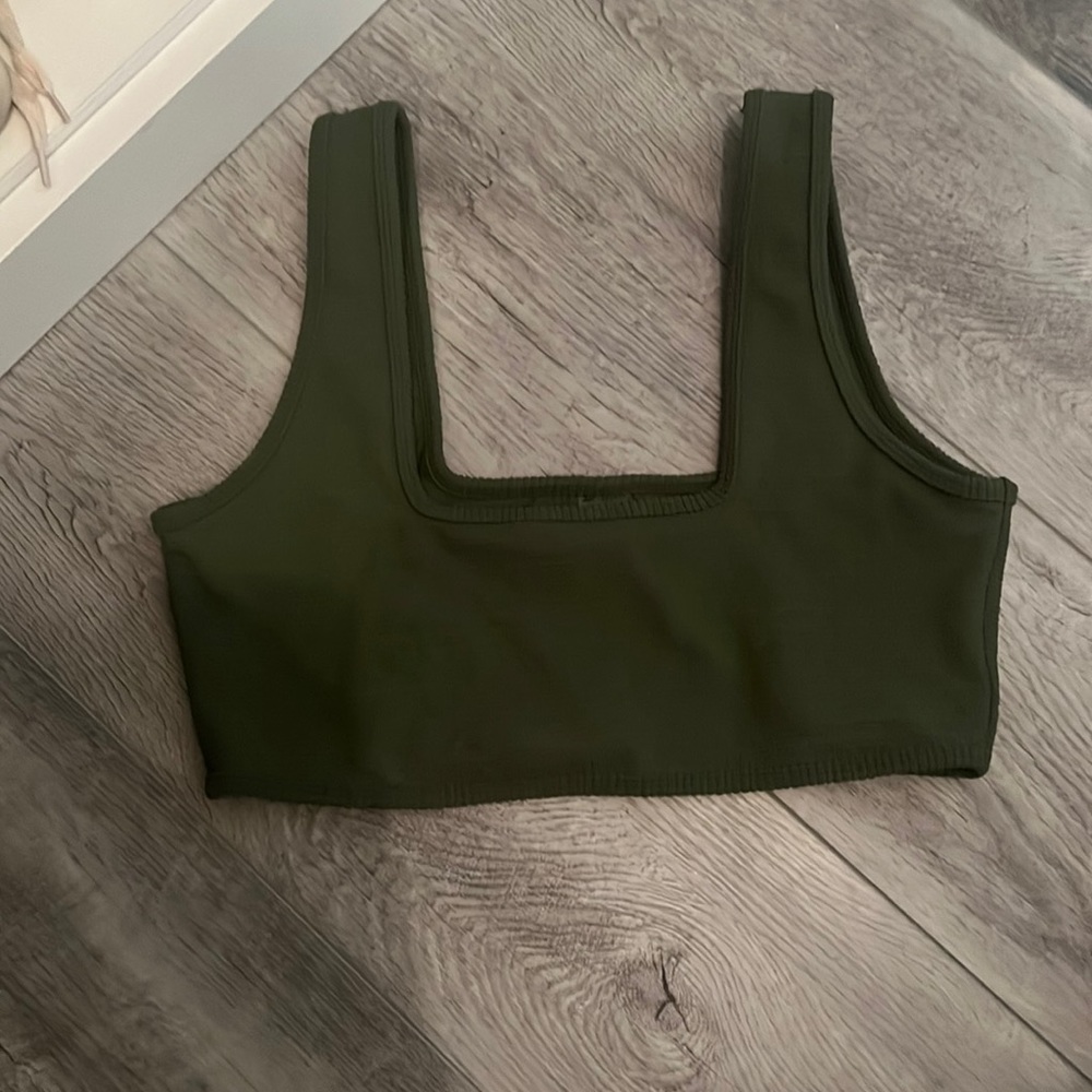 Montce olive green bikini top size XL